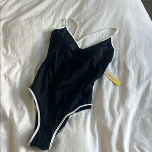 Summersalt Black One Piece with White Trim